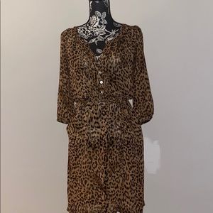 Sheer Cheetah-print dress